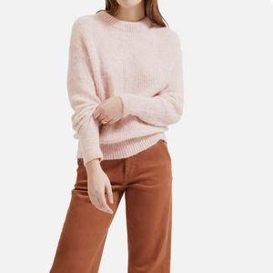 Everlane Alpaca Blend Pink Crewneck soft sweater